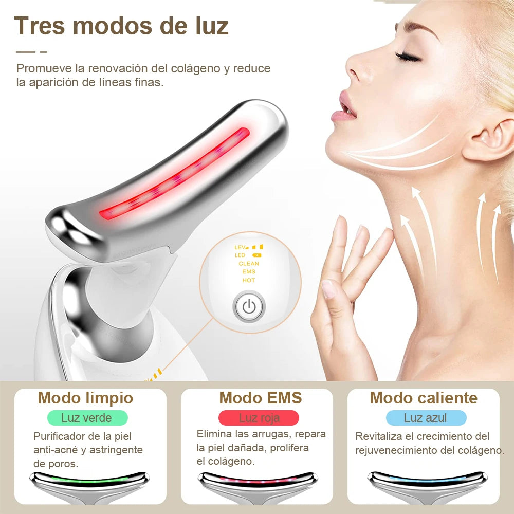 Facial Massager EMS Microcurrent Anti-aging Red Light