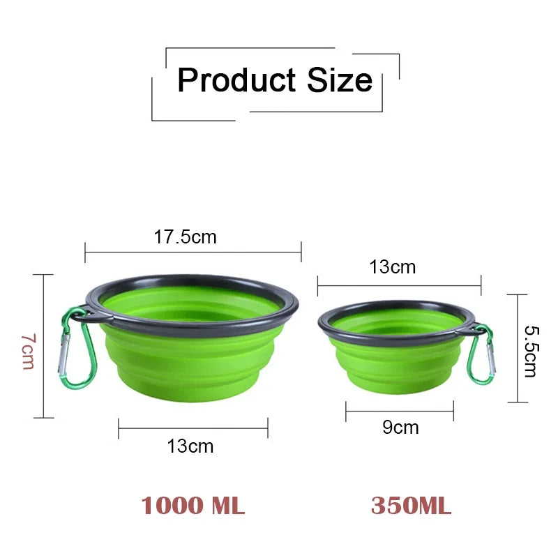 Folding Portable Silicone Dog Feeder Bow