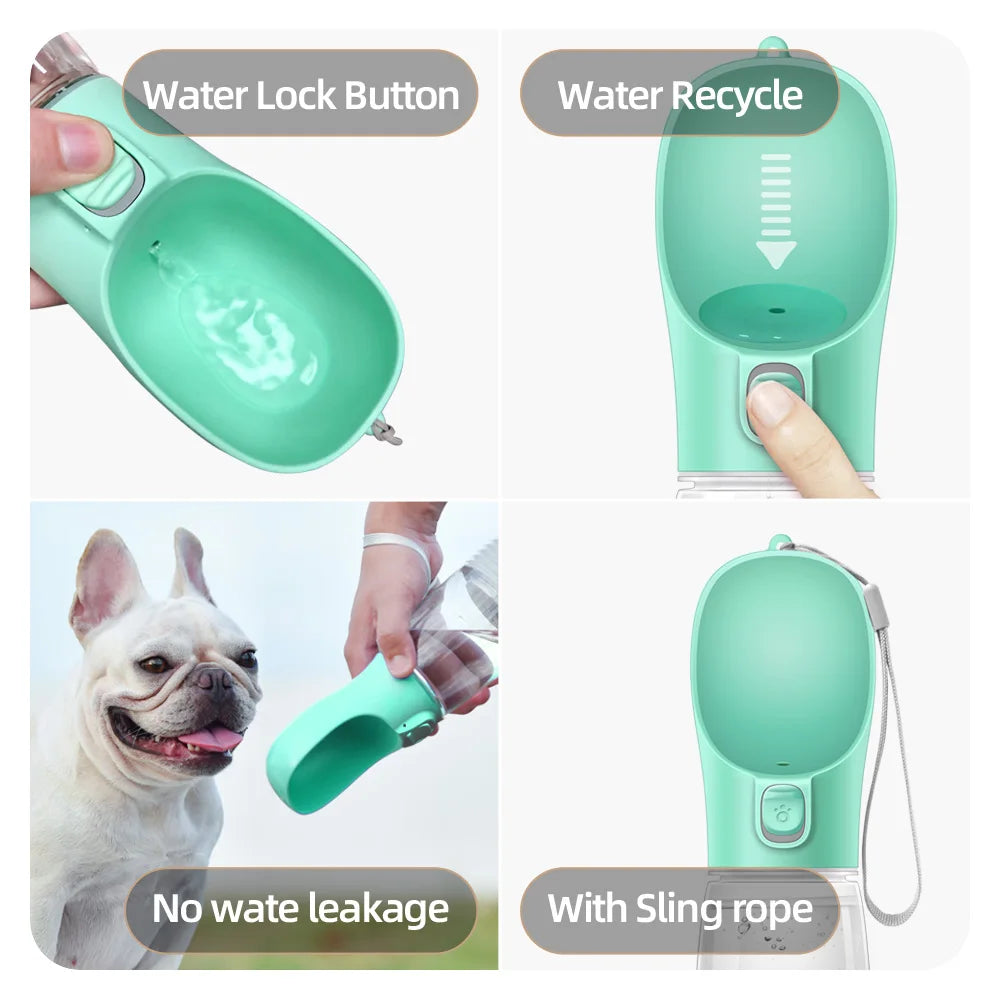 Dog Water Bottle For Pet Dogs Cats Water Feeder Bowls