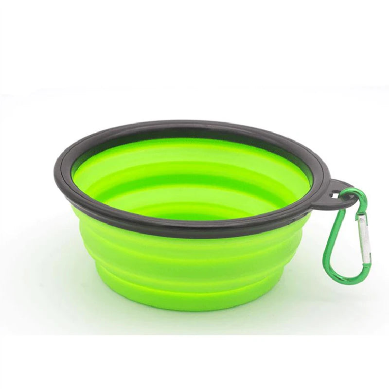 Folding Portable Silicone Dog Feeder Bow