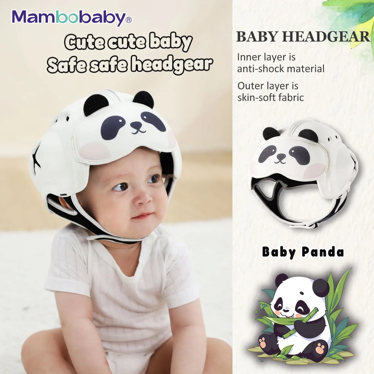 Mambobaby Safe Anti-Shock Baby Helmet Toddler