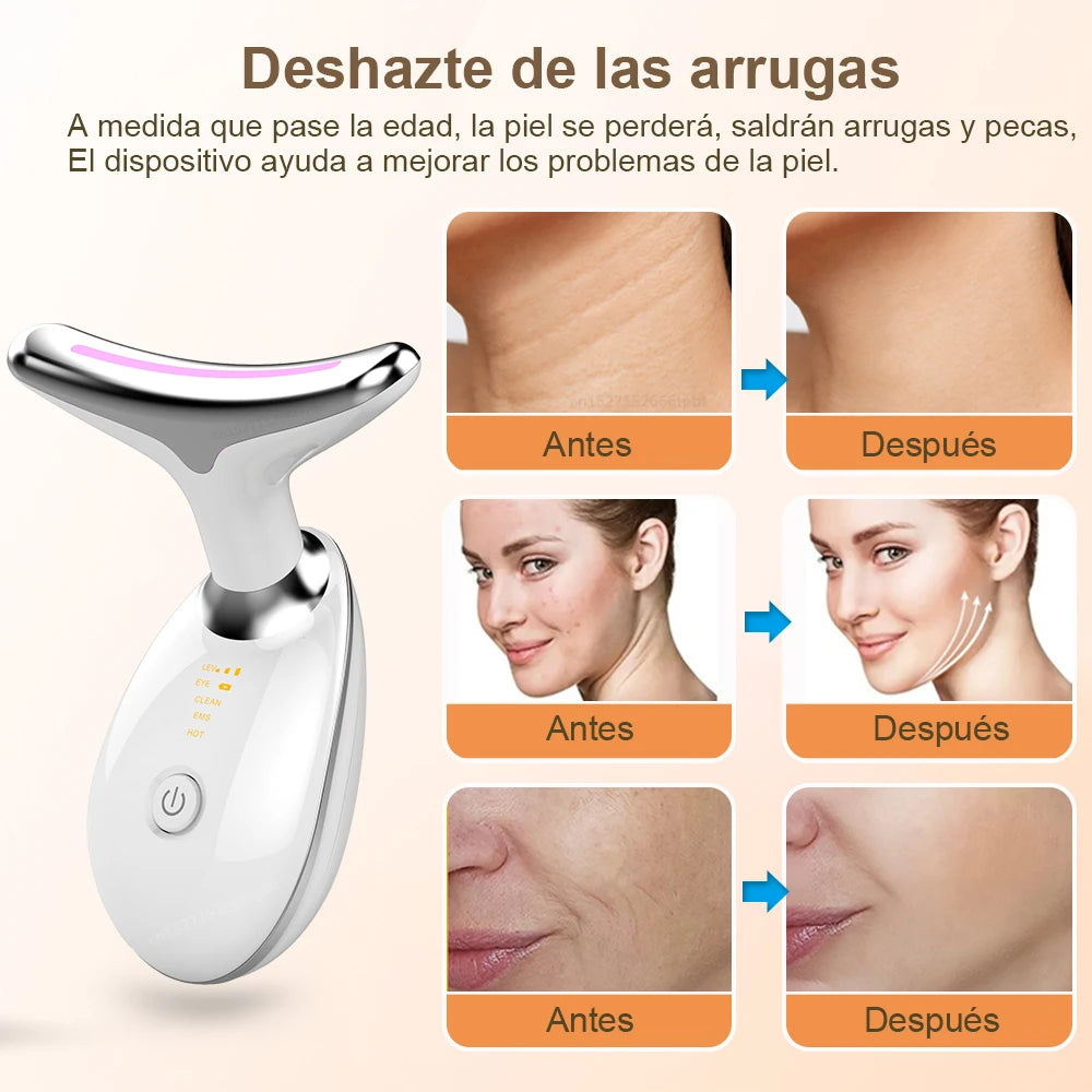 Facial Massager EMS Microcurrent Anti-aging Red Light