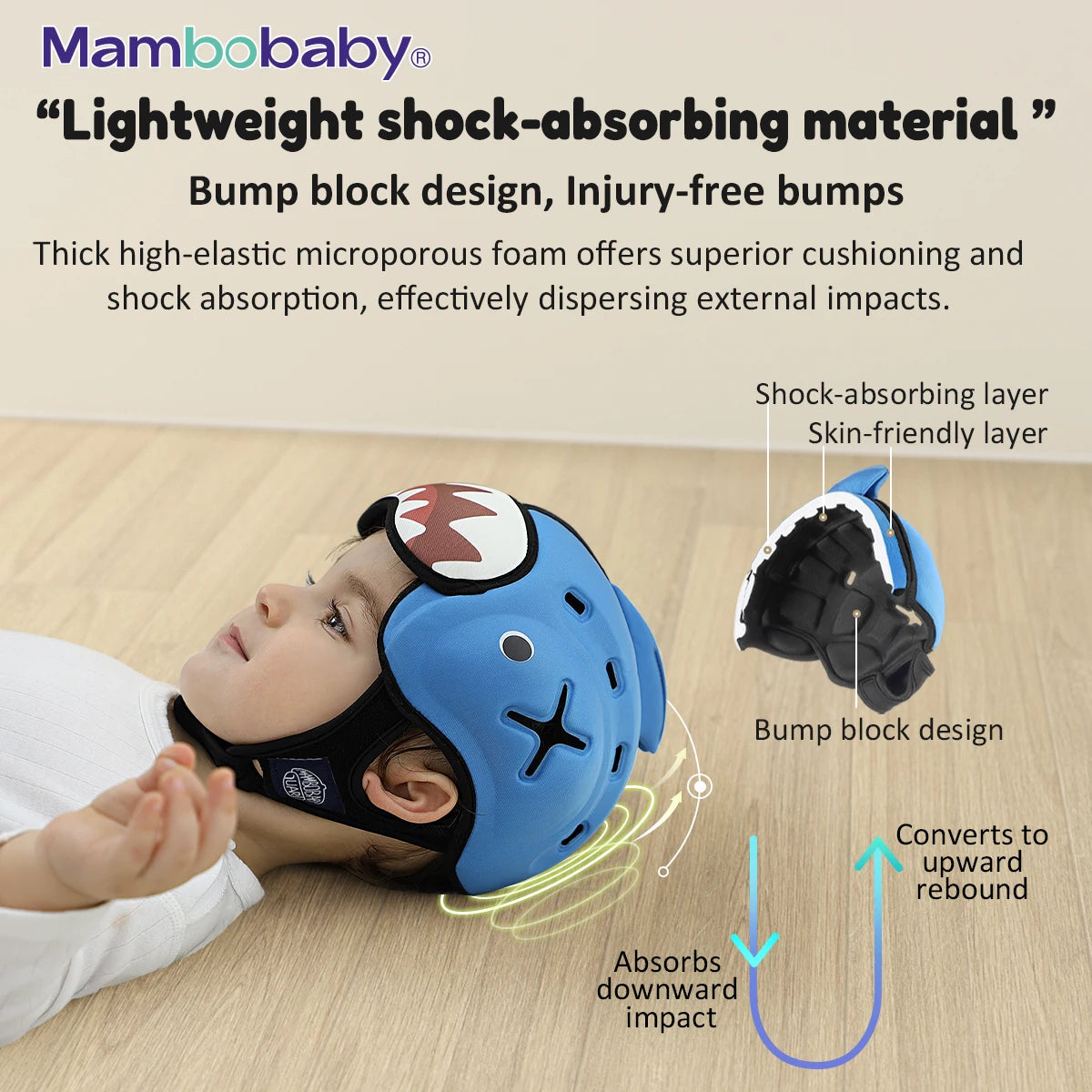 Mambobaby Safe Anti-Shock Baby Helmet Toddler