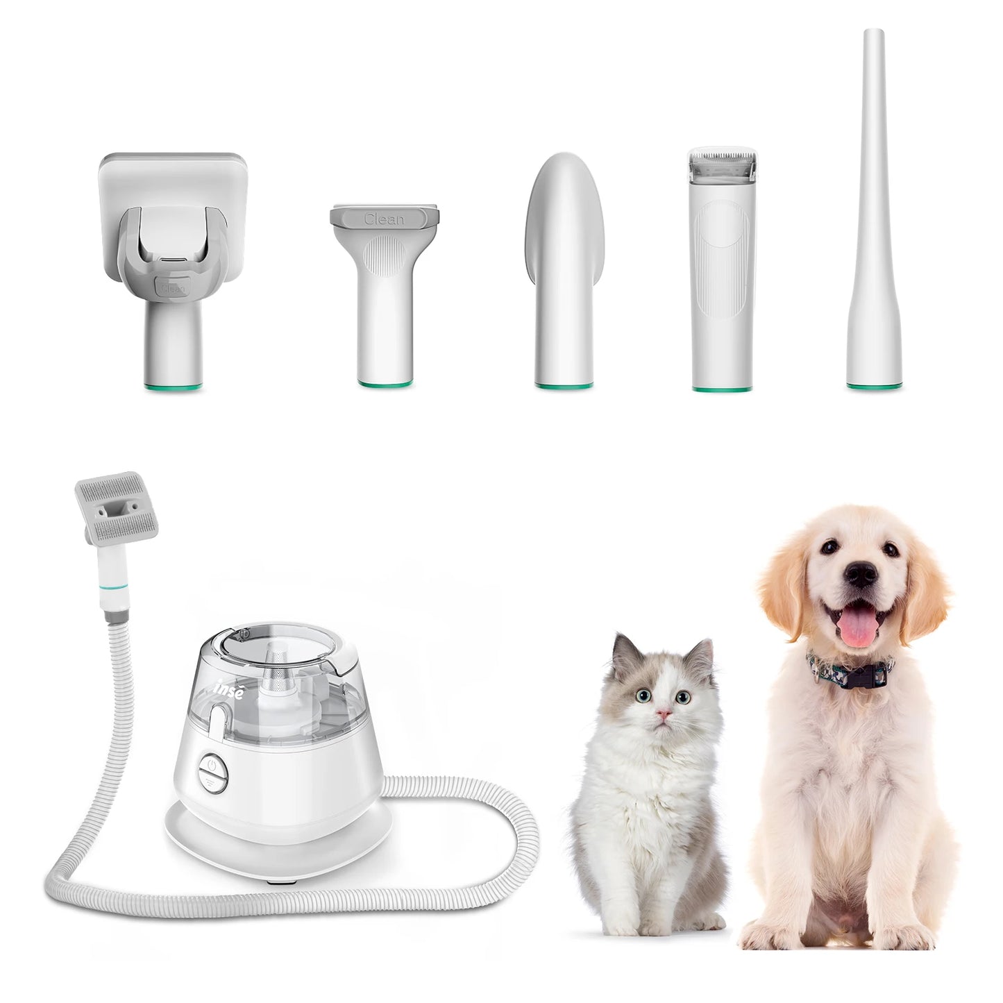 Pet Grooming Kit & Vacuum Suction 99% Pet Hair