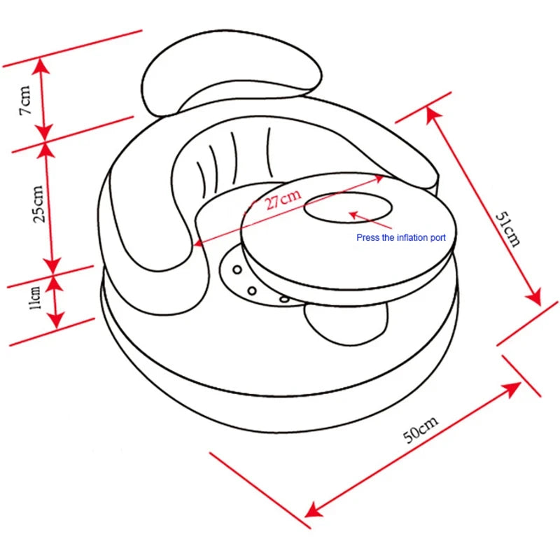 Baby Inflatable Sofa Seat Built in Air Pump