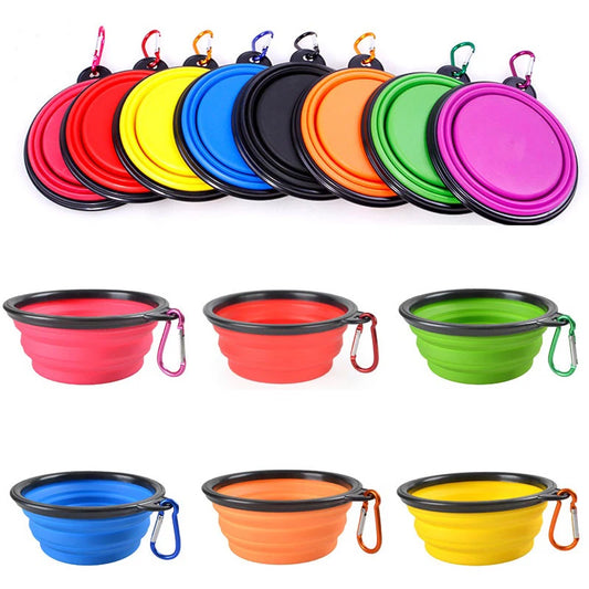 Folding Portable Silicone Dog Feeder Bow