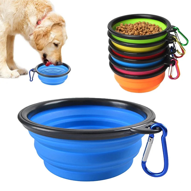 Folding Portable Silicone Dog Feeder Bow