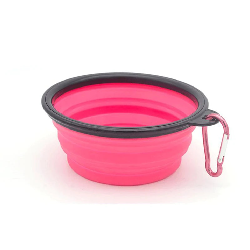 Folding Portable Silicone Dog Feeder Bow