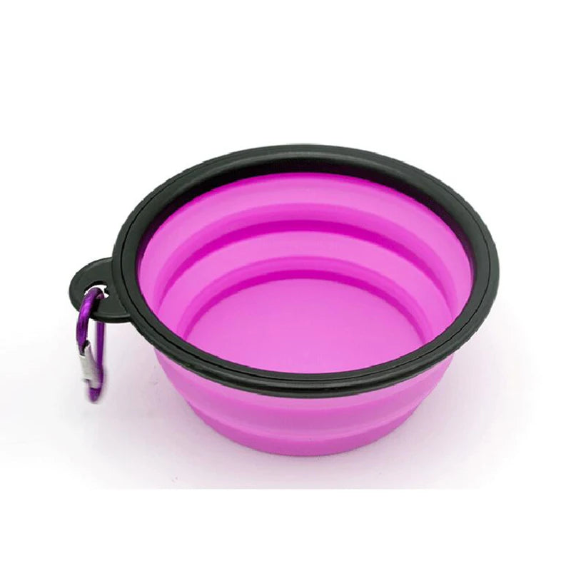 Folding Portable Silicone Dog Feeder Bow