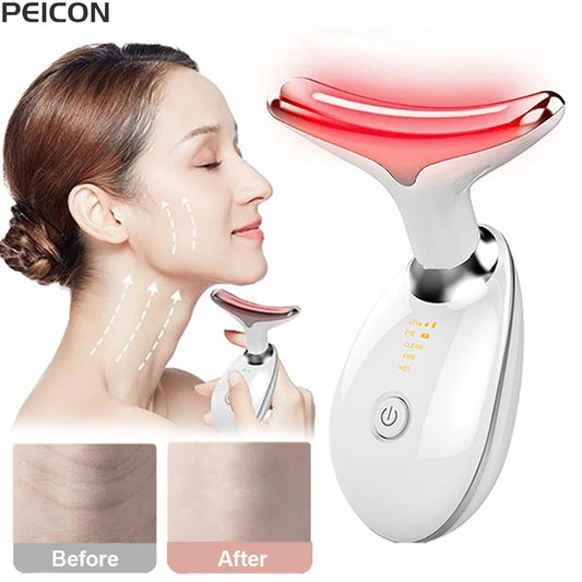 Facial Massager EMS Microcurrent Anti-aging Red Light